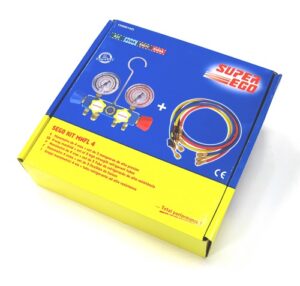 Super Ego 4-Way Manifold & Hoses R134a/R404a/R407c