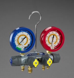 Yellow Jacket® Titan 4-Valve Manifold Liquid Filled R404a