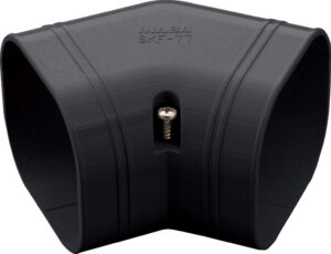 Inaba Denko 100mm Black Trunking Flat Elbow 45°