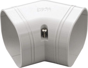 Inaba Denko 75mm White Trunking Flat Elbow 45°