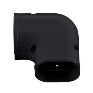 Inaba Denko 140mm Black Trunking Flat Elbow 90°